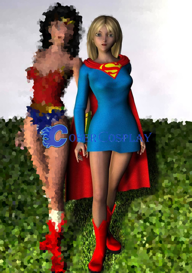 Supergirl Cosplay Costume Simple Dress